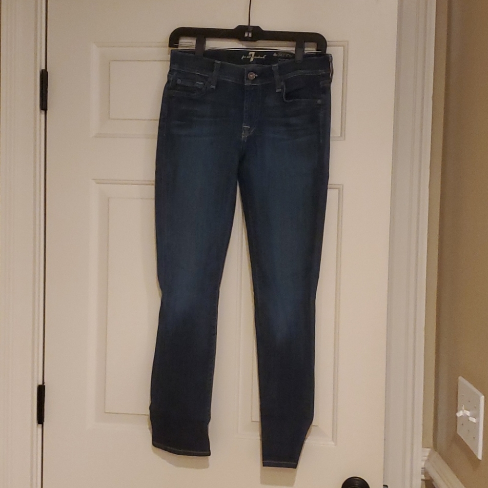 7 for all mankind  the skinny crop & roll jeans